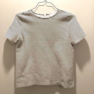 Loft Petite Thick Striped Boxy Top